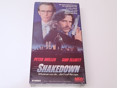 Shakedown 1988 VHS USA NTSC New Factory Sealed w/ Watermarks Peter Weller OOP