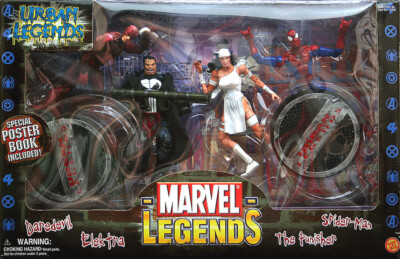 Urban Legends DAREDEVIL PUNISHER SPIDERMAN ELEKTRA box Toy Biz | eBay