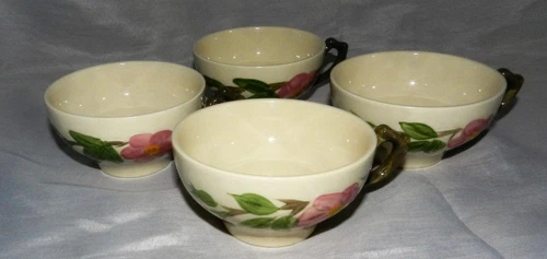 Vintage Franciscan Desert Rose Tea Coffee Cup Set of 4 England Backstamp