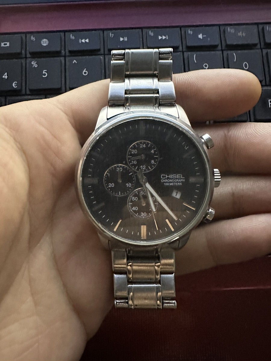 CHISEL MENS WATCH STAINLESS STEEL GREAT CONDITION CHRONOGRAPH TIME