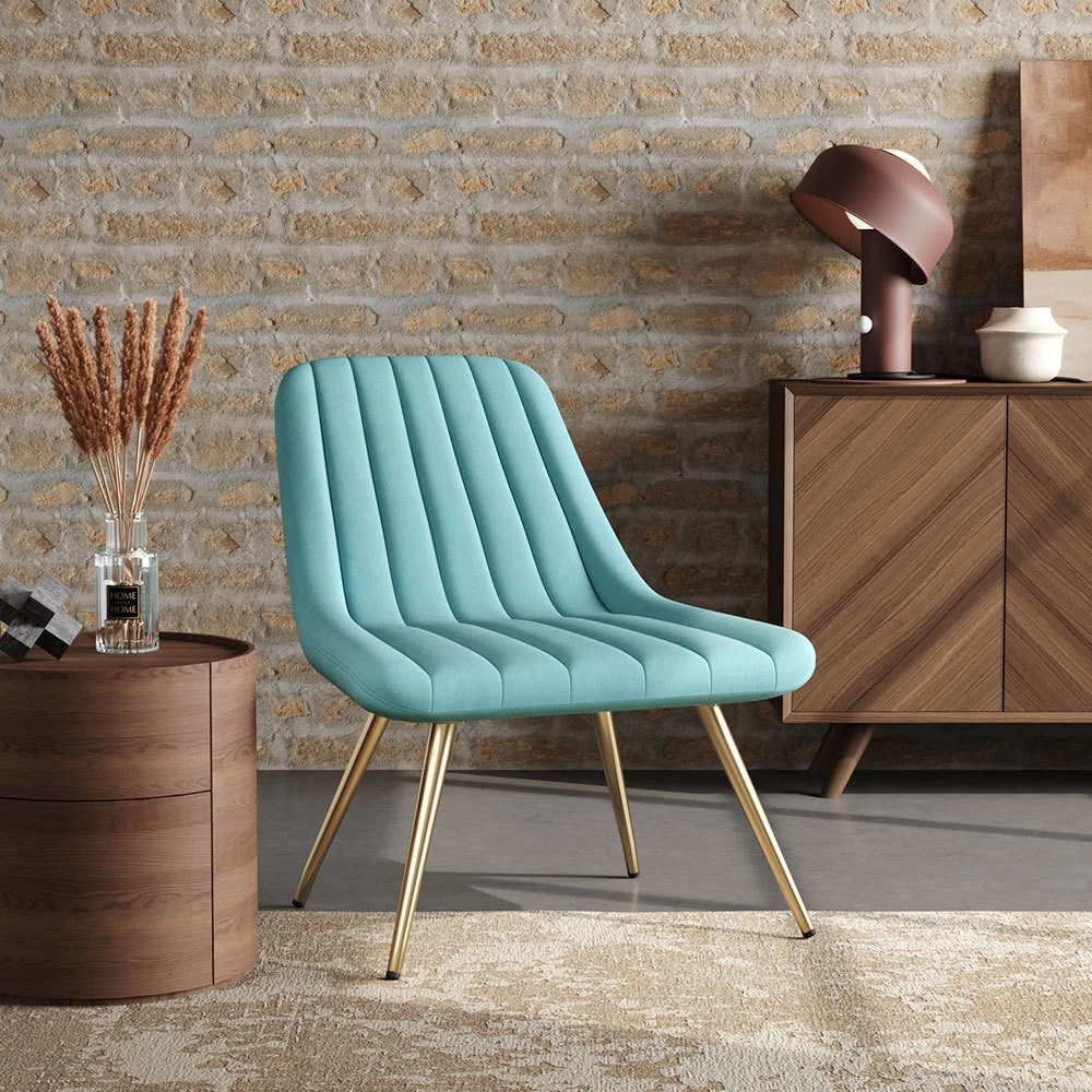 Teal and sale brown accent chair