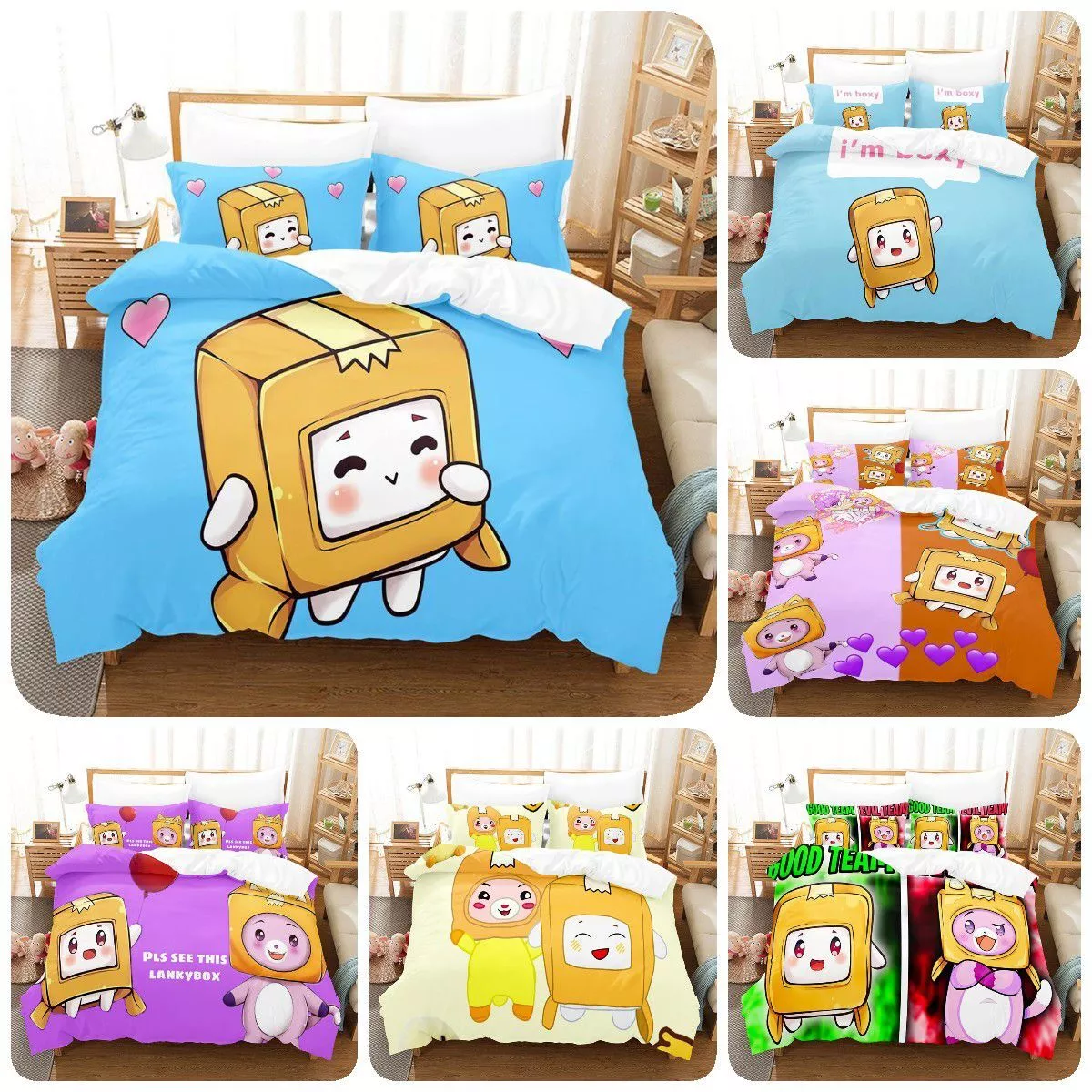 Lanky box Duvet Cover Single Double King Bedding Cover Pillowcase Duvet Cover