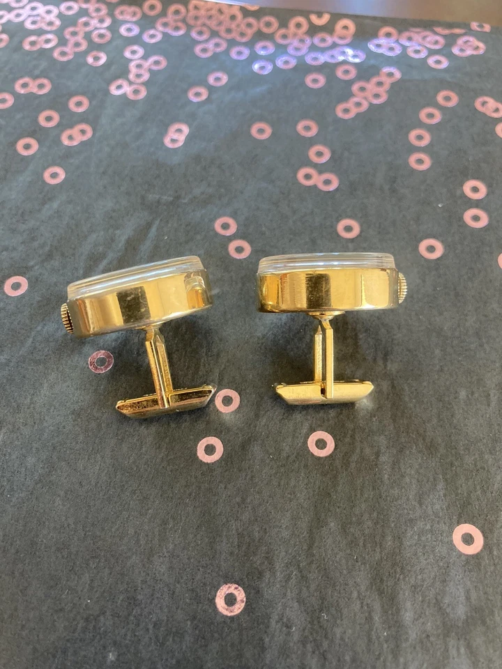 复古 Geneve Precision”袖扣手表套装。 不用 — 第 3/4 张图片