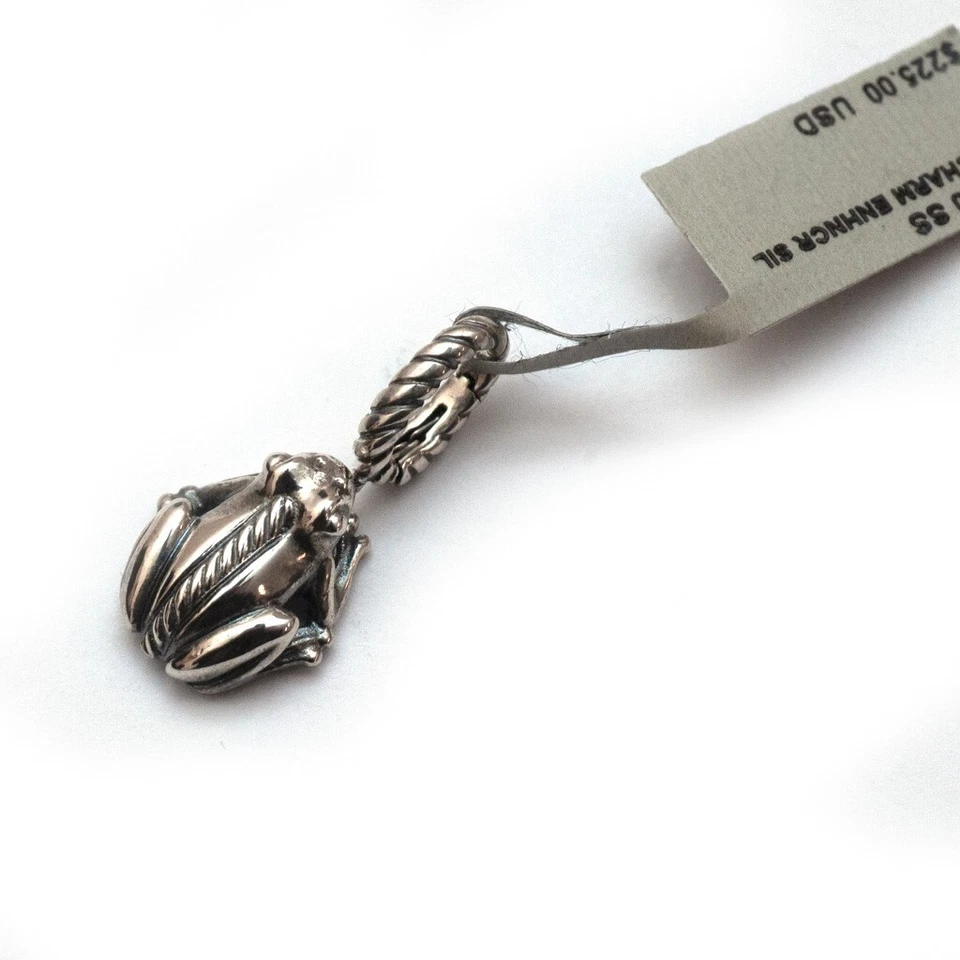 DAVID YURMAN New Sterling Silver Frog Charm Enhancer in Sterling Silver