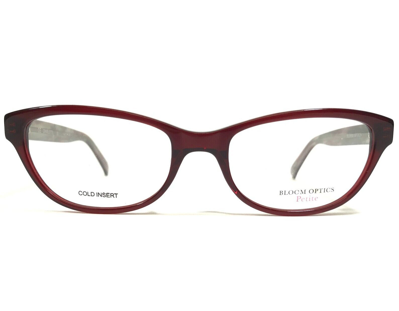 Bloom Optics Eyeglasses Frames CHARLOTTE BU Red Gray Green Marble Arms 49-17-140