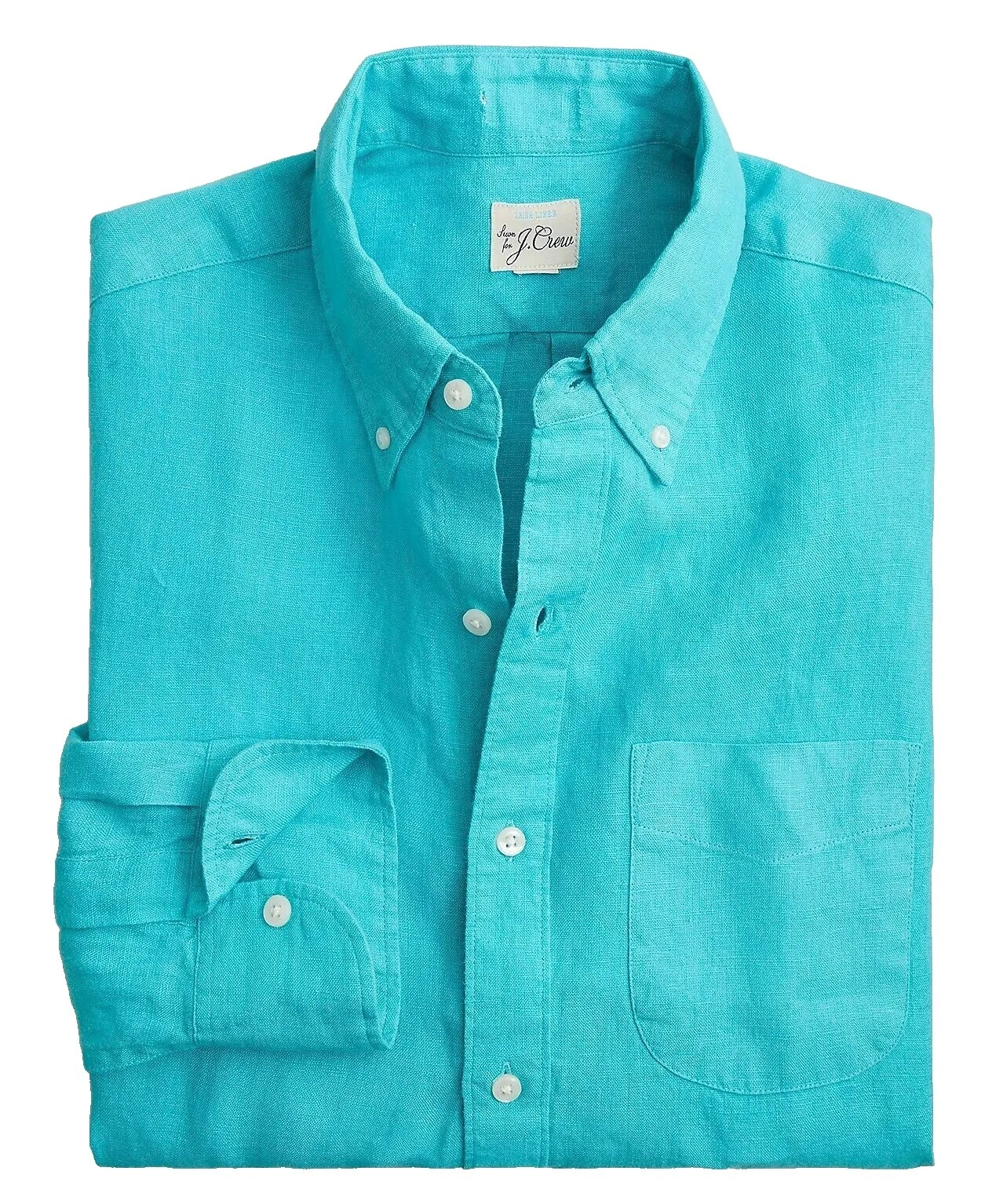 J.CREW Linen Solid Casual Button-Down Shirts for Men