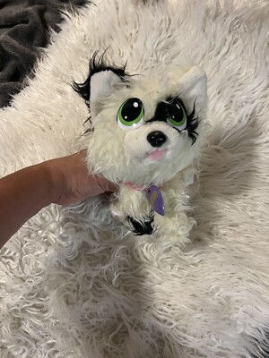 Rescue Runts Spotty Puppy Dog Black & White Green Eyes Stuffed Animal Plush 8 