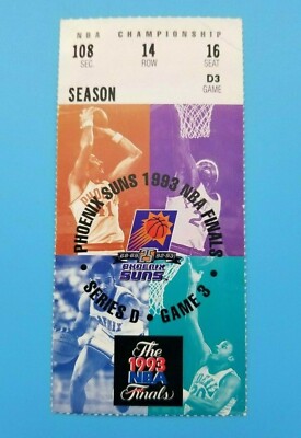 1993 NBA FINALS TICKET CHICAGO BULLS SUNS GAME MICHAEL