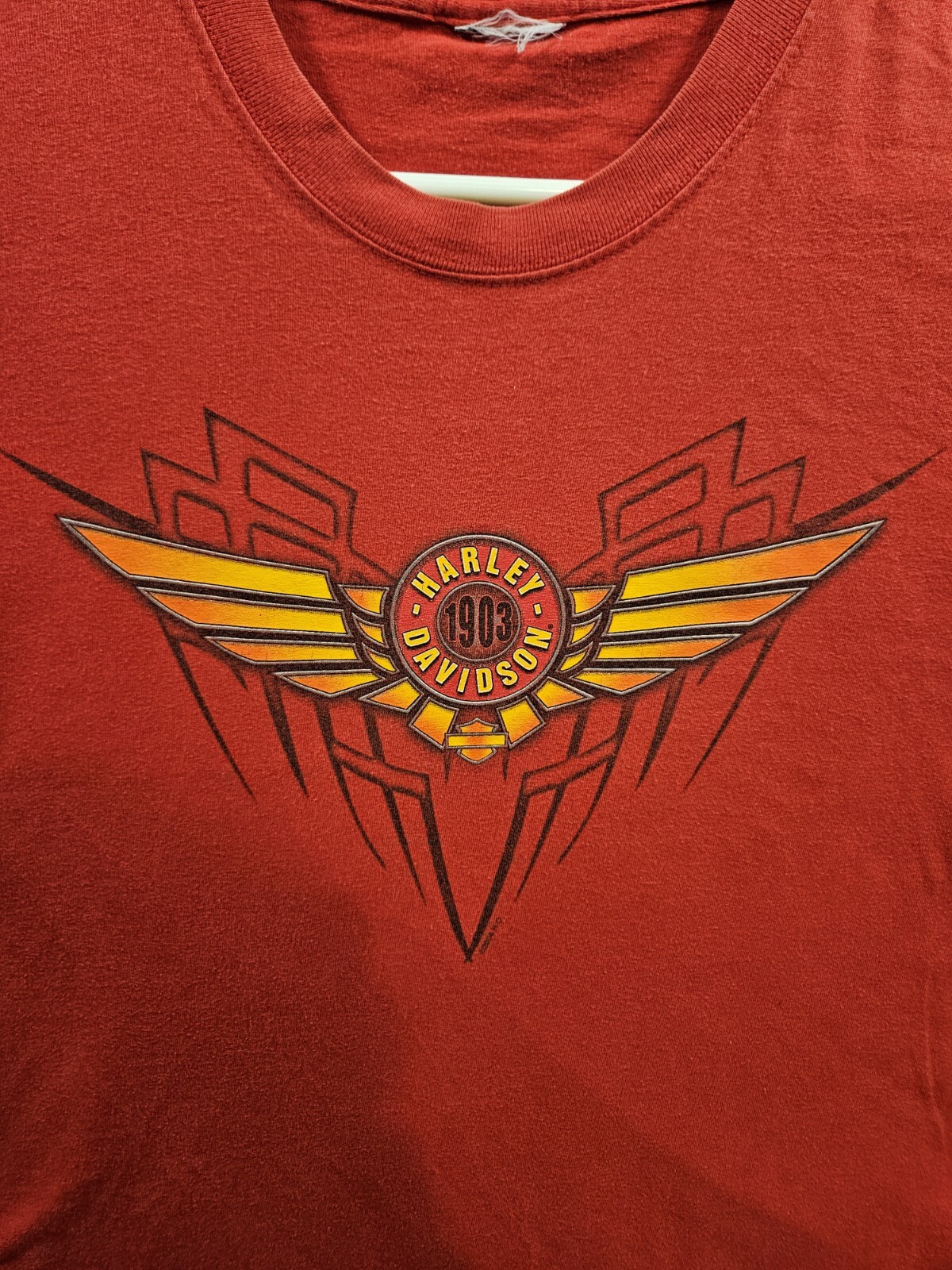 Vintage Men's Y2K Harley-Davidson Red Graphic T-S… - image 3