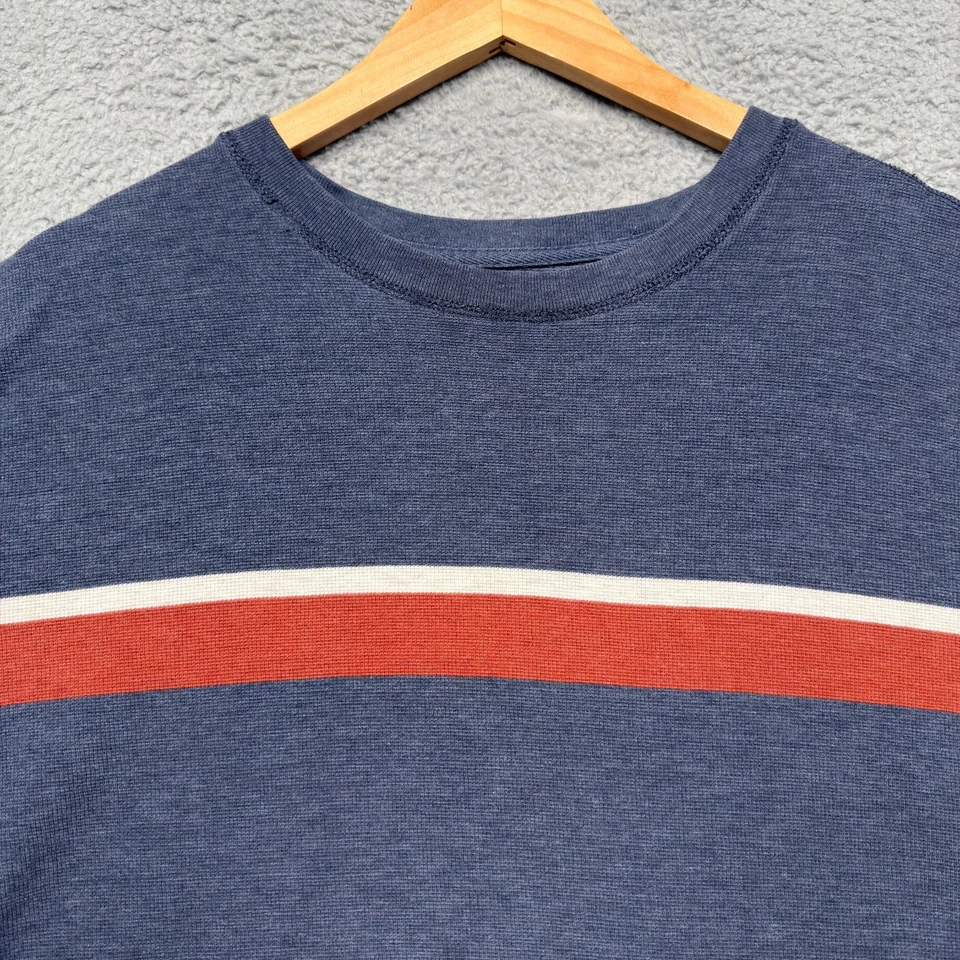 Camisa Térmica Eddie Bauer Para Hombre 2XL Azul Manga Larga Exterior Rayas Foto 3 de 4