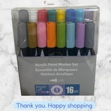 Assorted Color Acrylic Paint Marker Set by Artist's Loft 16 Markers NEW SHIPPING
