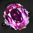 Exquisite Lavender Purple Sapphire 8.08Ct 925 Sterling Silver White Gold Rings
