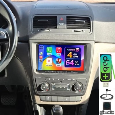 Für Skoda Yeti 2008-2017 Android 15.0 Apple Carplay Autoradio BT DAB+ 4+64GB Kam