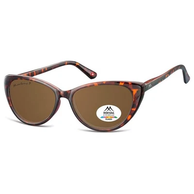 Lunettes De Soleil Montana MP43B Tortue Brillant Marron Polarisées Œil De Chat - Photo 1/2