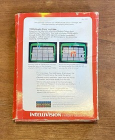 Tron Deadly Discs (Intellivision 1982) Complete CIB W/ Game Box Manual Overlays