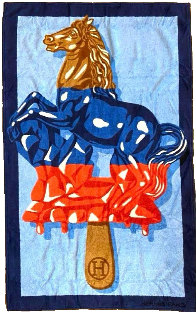 Hermes Paris Beach Towel Blanket Horse Ice Candy 90x150cm | eBay