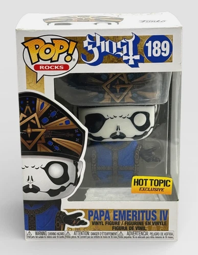 Funko Pop! Rocks PAPA EMERITUS IV Ghost #189 - Hot Topic Exclusive w/Protector