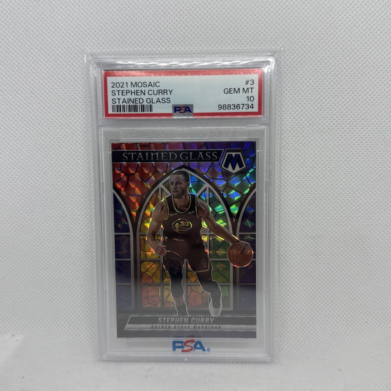 2021-22 Panini Mosaic - Stained Glass Stephen Curry #3