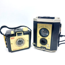 Vtg Kodak Brownie Reflex Synchro Model Brownie Bullet Cameras Untested FOR PARTS