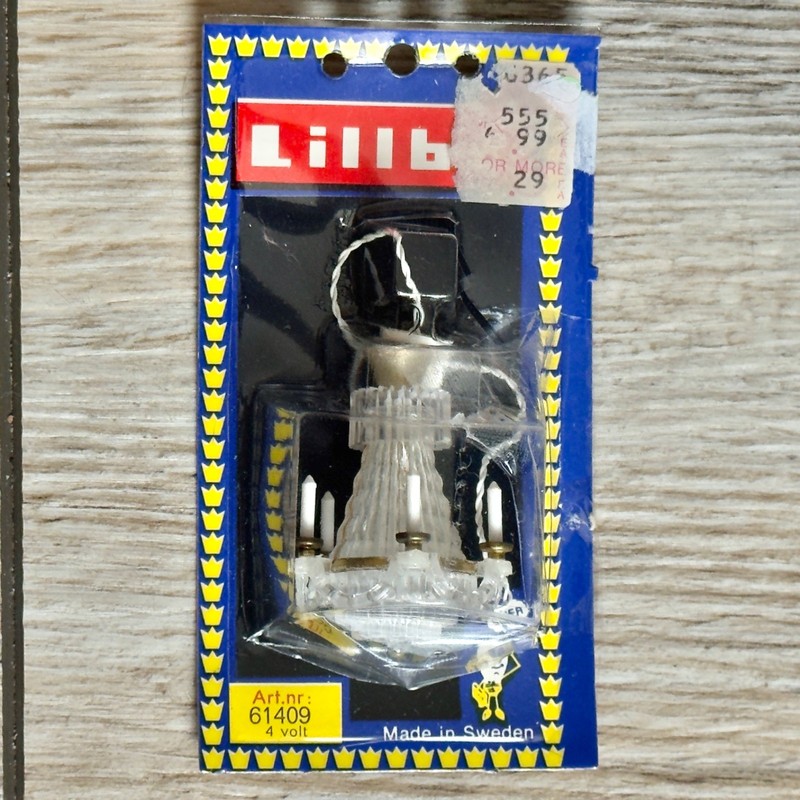 Vintage Lillbo Dollhouse Miniature Chandelier Light Made In Sweden Incomplete