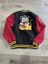 Disney Mickey Mouse Pluto Button Snap Letterman Jacket Toddler Size 9/10