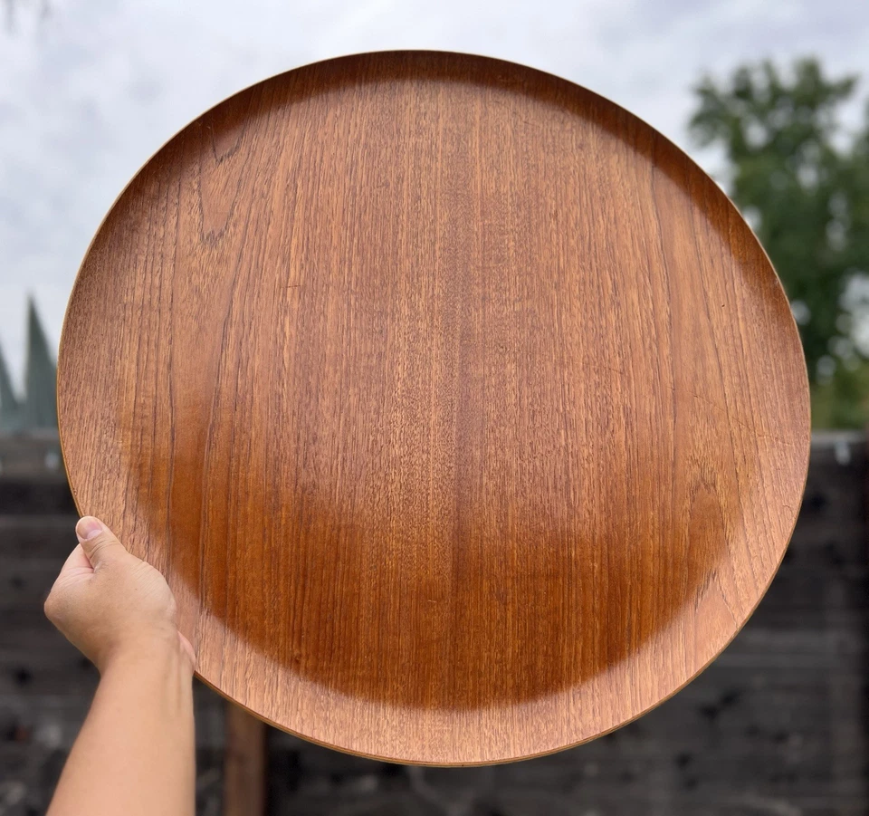 Mesa auxiliar Mid Century Fritz Hansen 23,5" bandeja teca (base no incluida) Foto 4 de 4