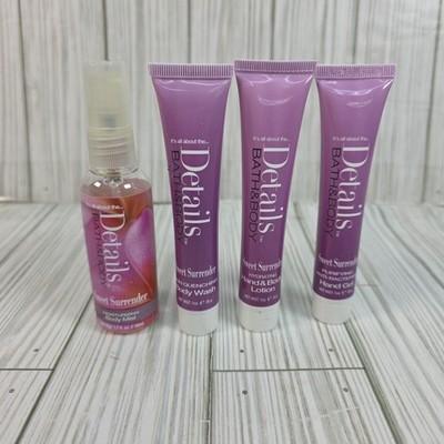 ''It's All About The Details'' Bath & Body Sweet Surrender Hydrating Travel Lot