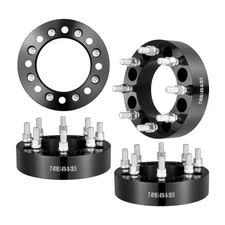 2" 8x6.5" Wheel Spacers Wheel Adapters 8 Lug Forged Spacer 2 PCS Black