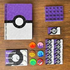 Pokémon TCG PlaySet "Poké Ball Violet Book"  DamageCounterDice/Condition Markers