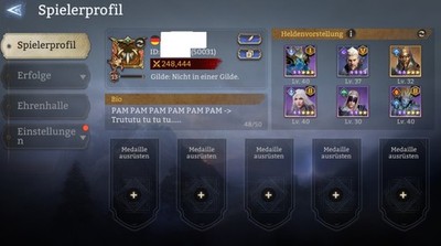 Watcher of Realms Account Level 13 [STARTER] 248,444 KK, 8 Legendäre 64 Epische