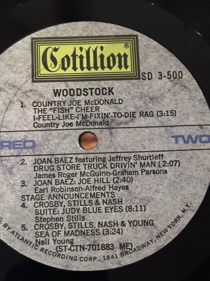 Woodstock - Music From The Original Soundtrack 3xLP 1970 SD 3-500 Cleaned! VG - Image 3 of 4
