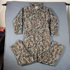 Vintage Mossy Oak Camouflage Coveralls Size Med Regular Hunting Workwear 
