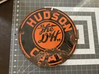 Orignal Antique Hudson coal Porcelain Sign! Vintage Advertising PA
