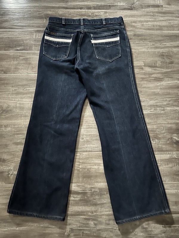 RARE Levi's 80s Fresh Produce Line Women’s Wide-Leg Jeans Dark Blue Talon 42 Zip