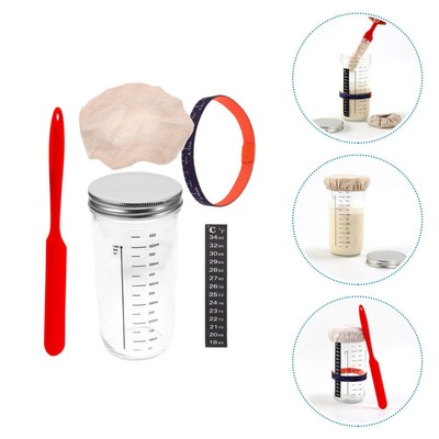  Hefefermentationstank Glasgefäß Mit Deckel Vorratsglas Für Sauerteig