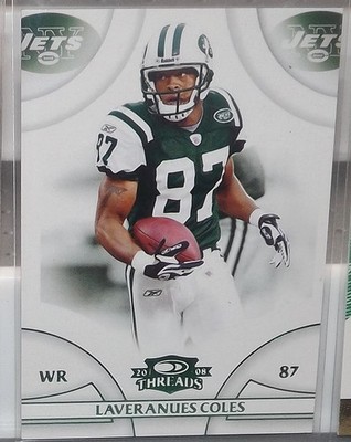 2008 Donruss Threads LAVERANUES COLES (Jets) Retail Green #30 97/200