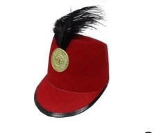 Dress up America Red Marching Band Hat for Adults Great Condition