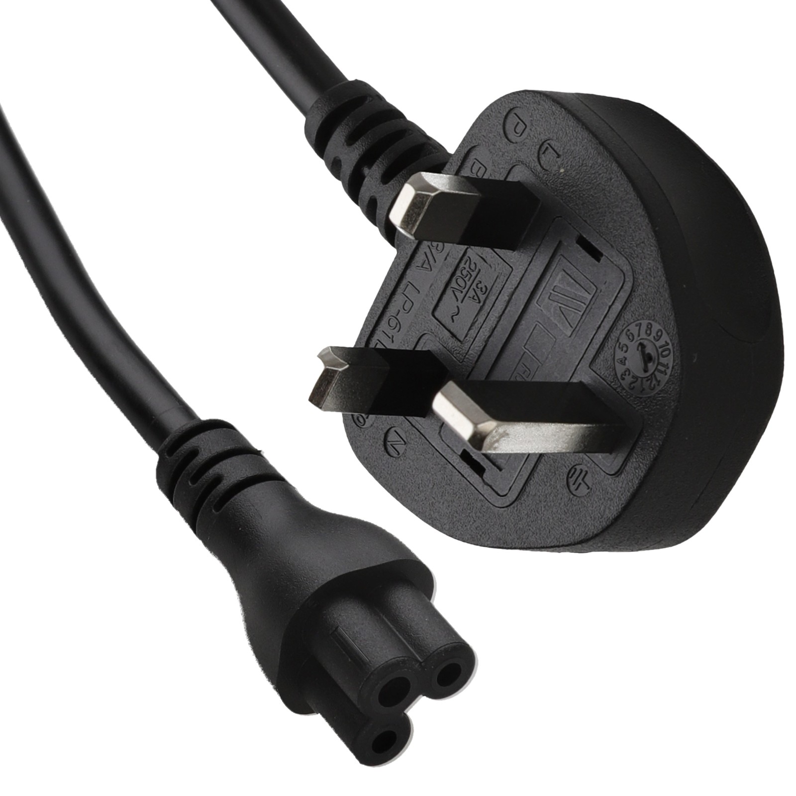 5m Power Cord - UK Plug to C5 Clover Leaf CloverLeaf Lead Cable [003116]