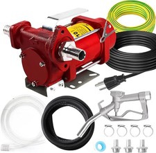 Automatic Gasoline Fuel Transfer Pump W/Manual Nozzle, 10 GPM Heavy-Duty Portab