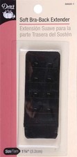Bra Back Extender 1-1/4 Wide Black 2 Hooks