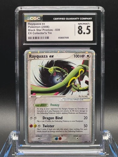 CGC 8.5 NM/MINT+ ✨ - Rayquaza ex - 039 (EX Collector's Tin) Black Star Promo