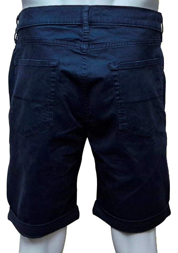 MARKS & SPENCER Mens Tailored Fly Front Navy Blue Holiday Beach Shorts - Image 2 of 2