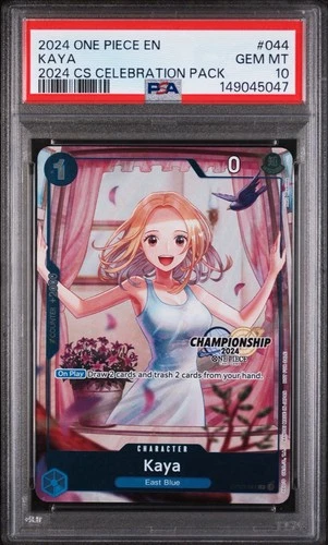 Bandai One Piece Card Game Kaya OP03-044 2024 CS Celebration Pack EN Foil PSA 10