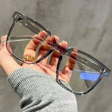 Square Frame Glasses Women Trendy Clear Lens Fashion Eyewear