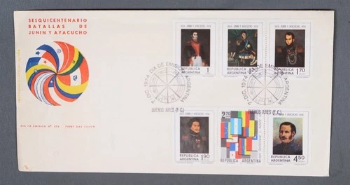MayfairStamps Argentina FDC 1974 Battles of Junin & Ayacucho Anniversary 2 Strip