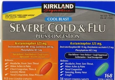 Severe Cold & FLU Day and Night 160 Caplets - Kirkland signature