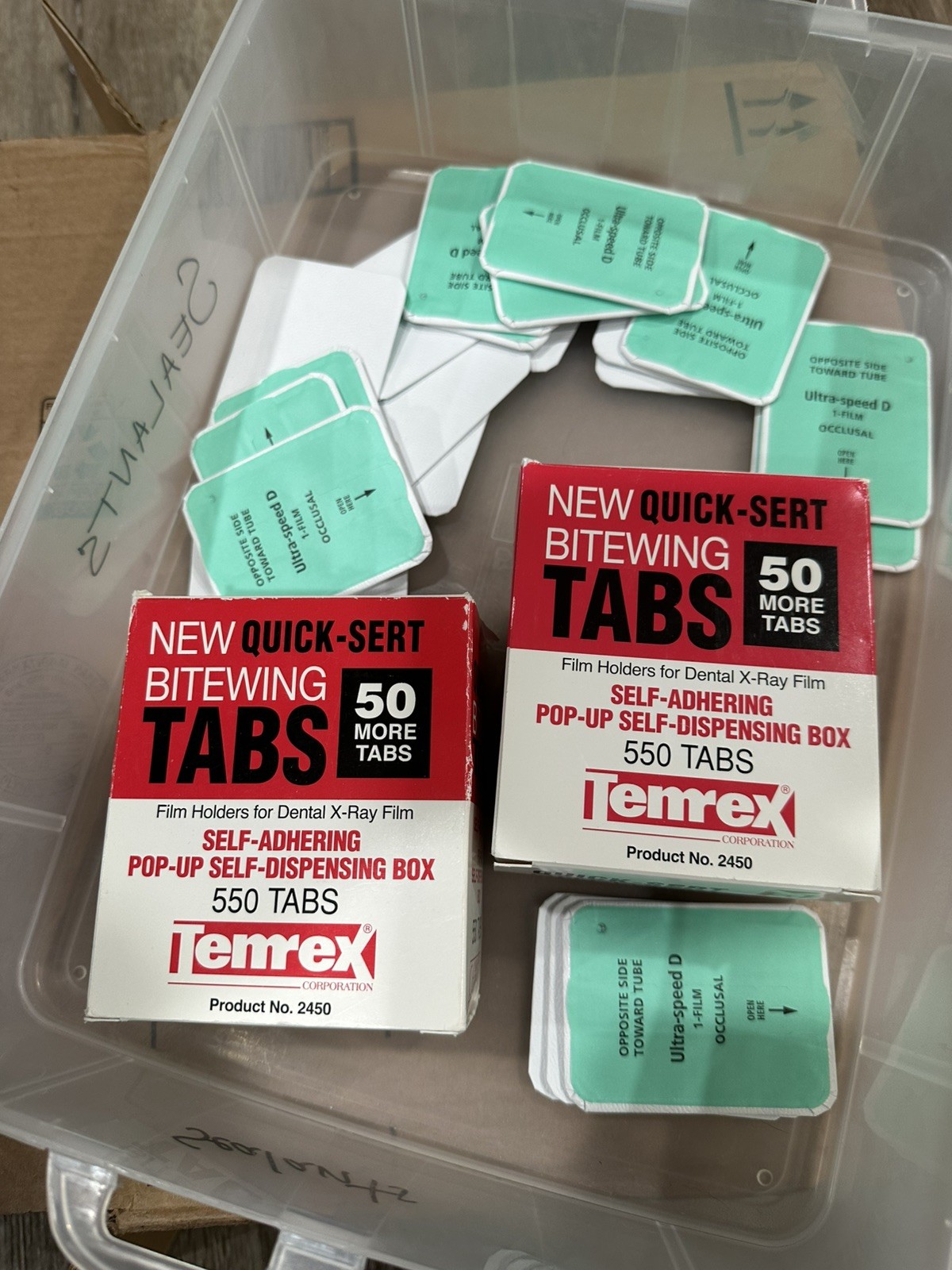 Large Lot Expired Kodak & Carestream Dental X-Ray Film + Temrex Bitewing Tabs