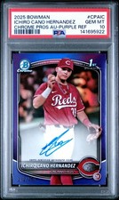 2025 Bowman Chrome Ichiro Cano Hernandez Purple Refractor Auto /250 PSA 10 CPAIC