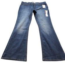 Signature Levi Strauss Jeans Womens 18 True Boot Stretch Dark Wash Denim Tags