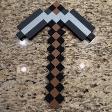 Minecraft Foam Pick Axe 18" x14  Prop Toy well used T015 